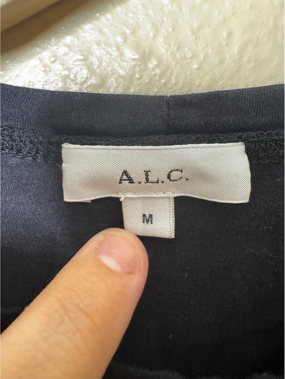 A.L.C. Women’s Medium Black Puff Sleeve Ruched Cotton Shirt Made in USA - Picture 2 of 6